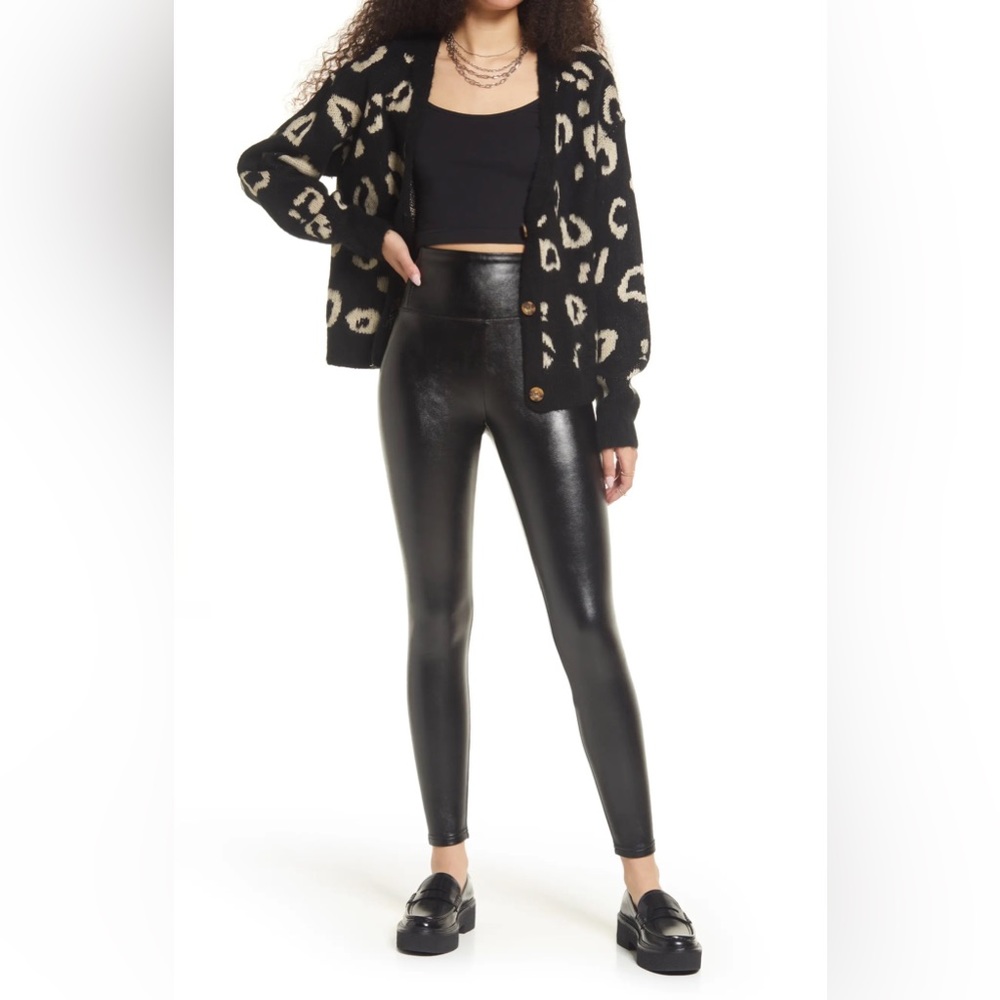 BP. Faux Leather Leggings in Black XXS